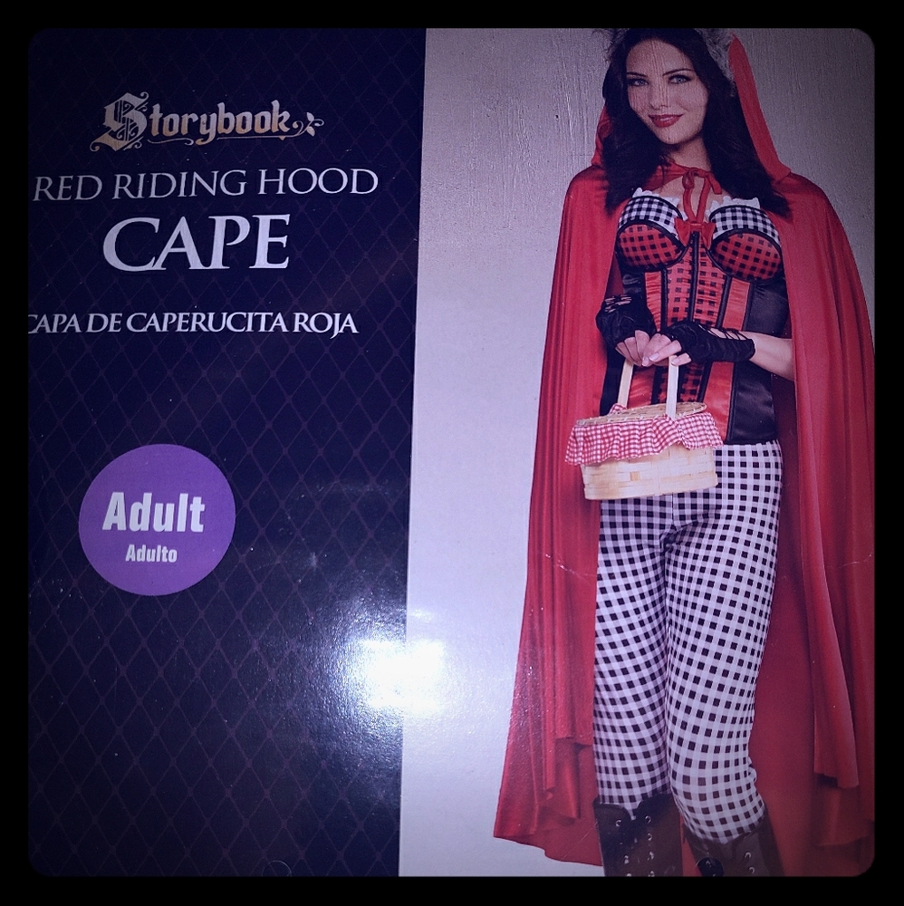 NEW WOMEN'S RED RIDING HOOD CAPE, CORSET & LEGGING